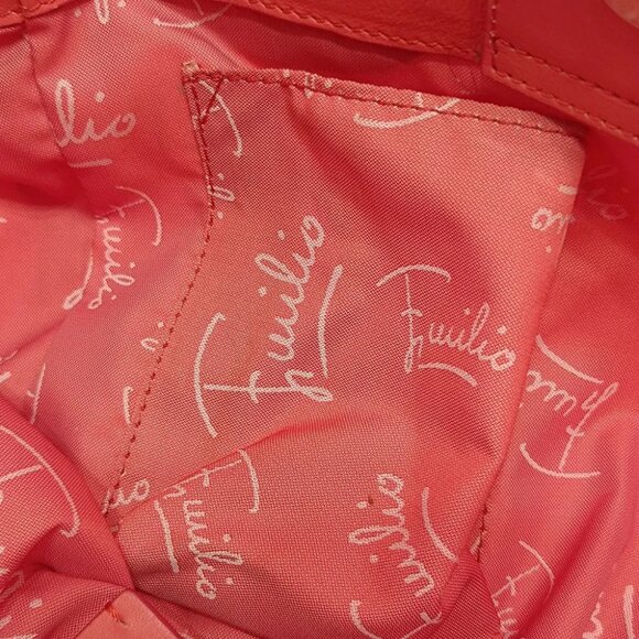 EMILIO PUCCI - Pink Light Pink White Coated Canvas Leather Tote Bag - Picture 10 of 14